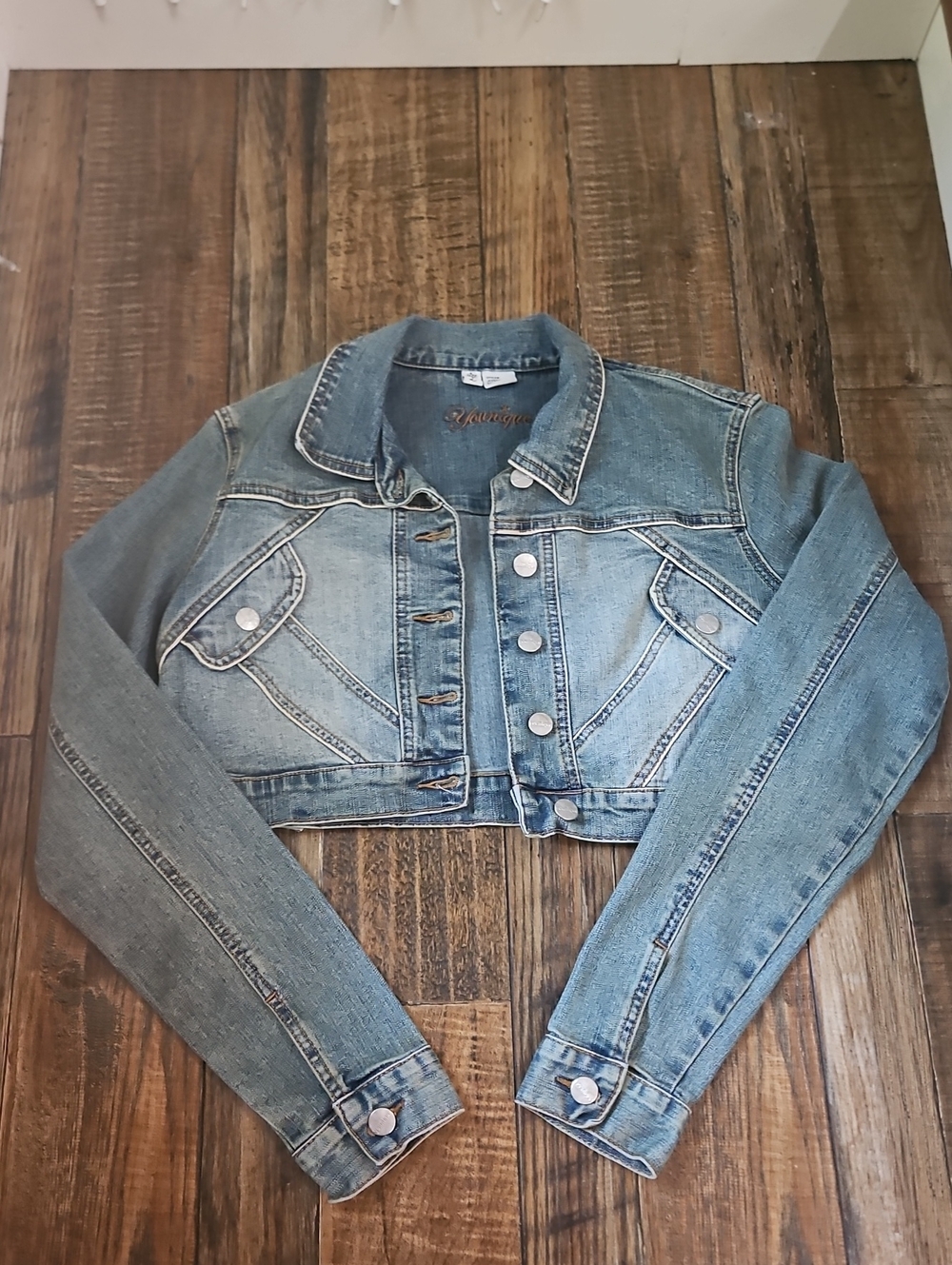 Younique Crop Denim Jacket - Blue Jean Jacket